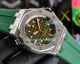 Copy Audemars Piguet Royal Oak Offshore Watch Olive Green Dial Steel Case Green Rubber Strap (4)_th.jpg